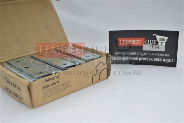 Dobradiça Silvana 850 3.1/2  Zincada 3 Peças