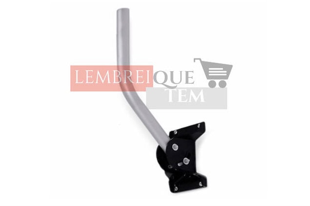 Suporte para Antena – Mastro de Aço Galvanizado – Preto – Embalagem Plástica