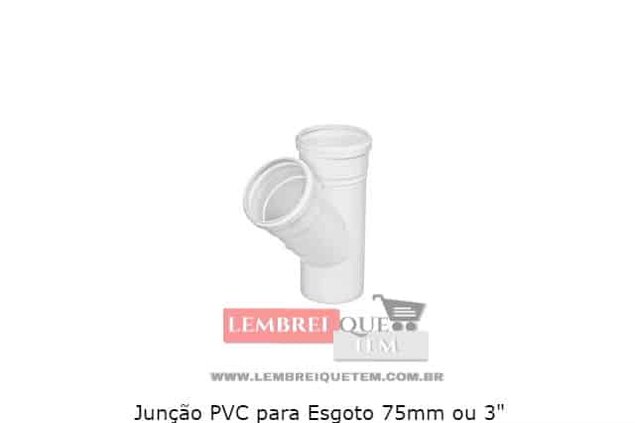 Junção PVC para Esgoto 75mm ou 3″
