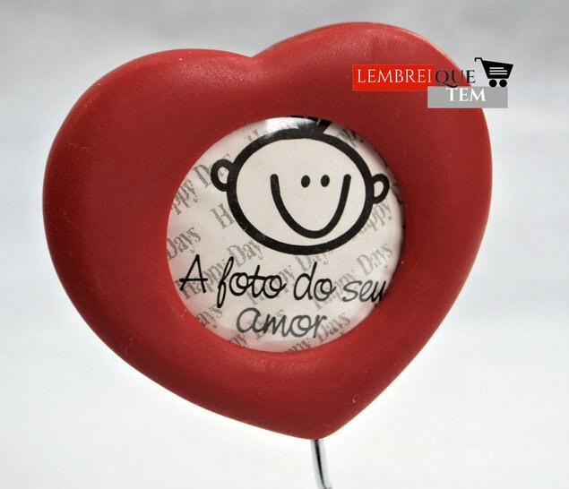 Porta retrato coração romântico