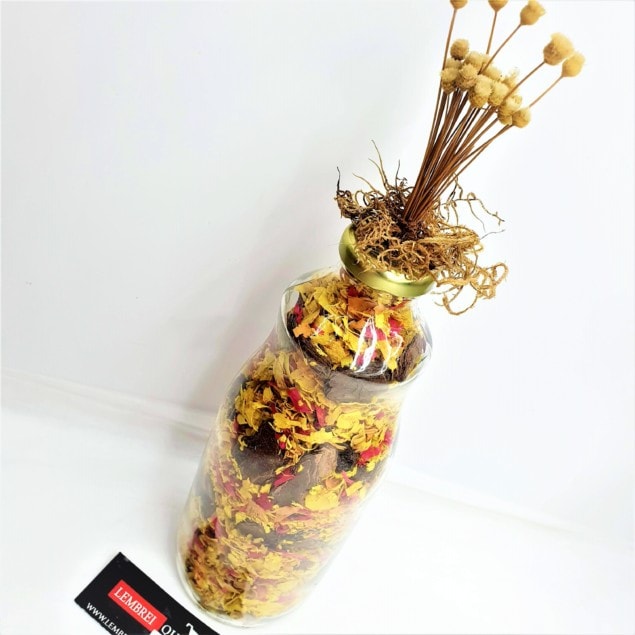 vaso decorativo -serragem