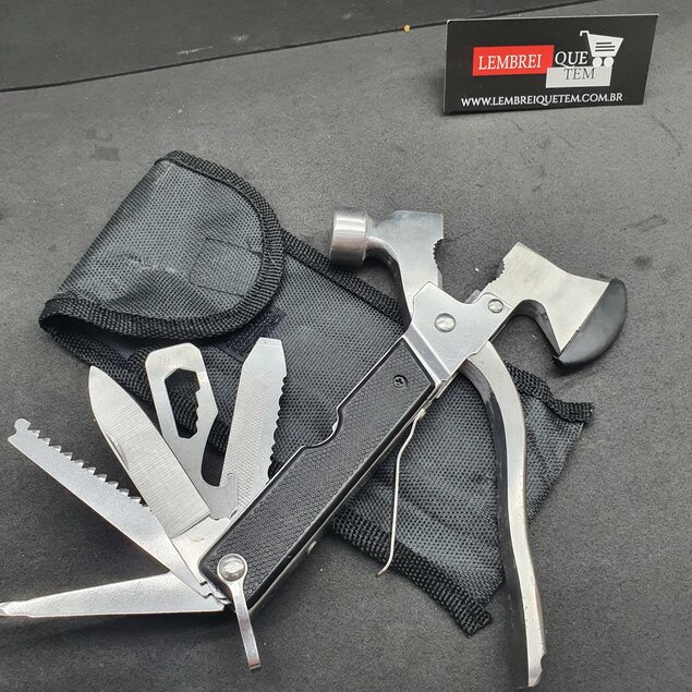 canivete Martelo Alicate Machadinha Multiuso – 8 Ferramentas Em 1