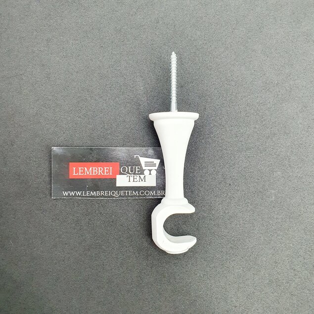 Suporte Varao Cortina Pvc Simples Branco – plastico
