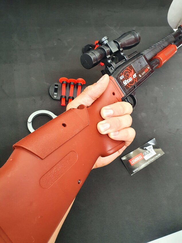 arma grande – Espingarda Calibre 12 lança Dardos – Arma De Brinquedo e Algema