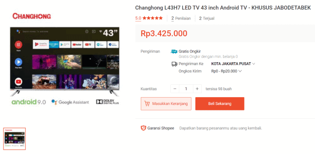 Changhong Android TV L43H7 43″