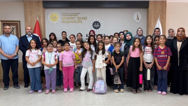 YAZ KUR’AN KURSU ÖĞRENCİLERİNDEN İL MÜFTÜSÜ AÇIK’A ZİYARET