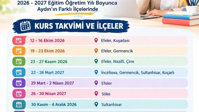 AYDIN’DA 2026-2027 EĞİTİM ÖĞRETİM YILI BOYUNCA DÜZENLENECEK STEM TEMEL SEVİYE EĞİTİMLERİ İLE ÖĞRETMENLERİN BİLGİ VE UYGULAMA BECERİLERİNİN GELİŞTİRİLMESİ HEDEFLENİYOR.