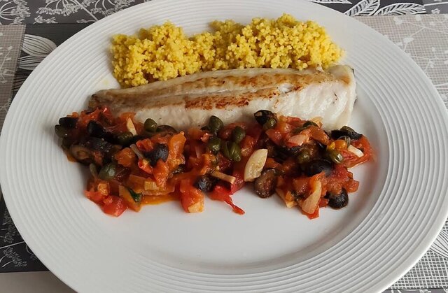 photo de Filet de mulet à la méditerranéenne