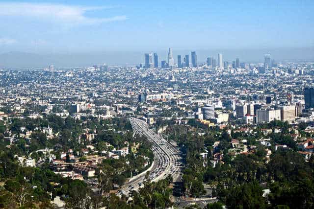 Vue panoramique sur Los Angeles