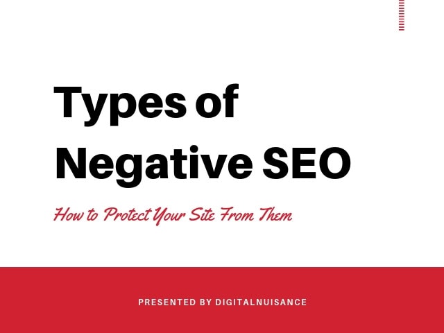 Types of Negative SEO