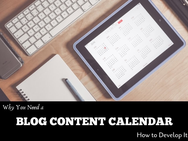 Blog Content Calendar