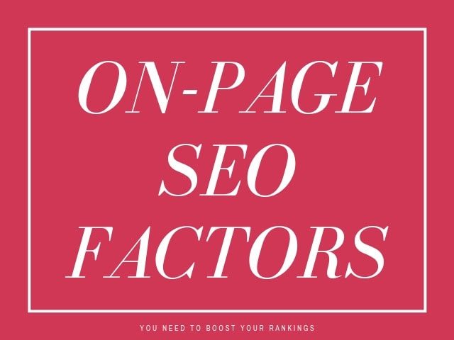 On Page SEO Factors