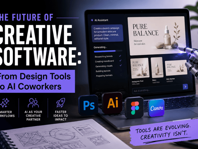 The future of creative software evolving from traditional design tools into AI coworkers