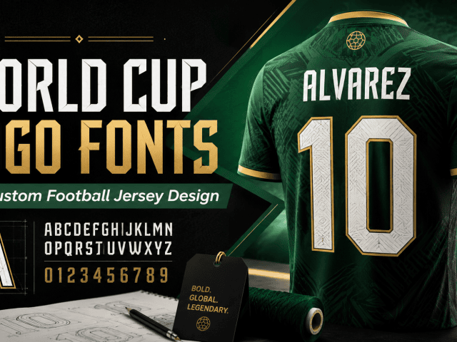 World Cup Logo Fonts for Custom Football Jersey Design