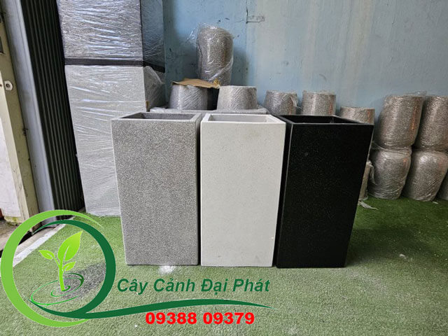 chậu đá mài hình trụ vuông cao