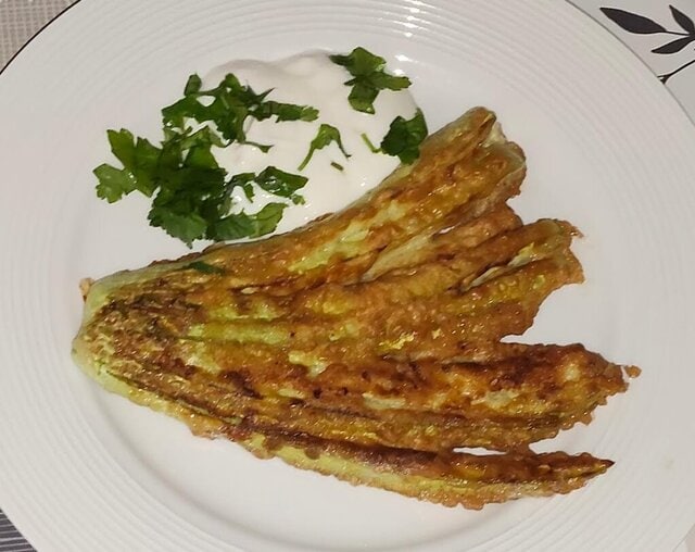 photo de Courgettes en éventail