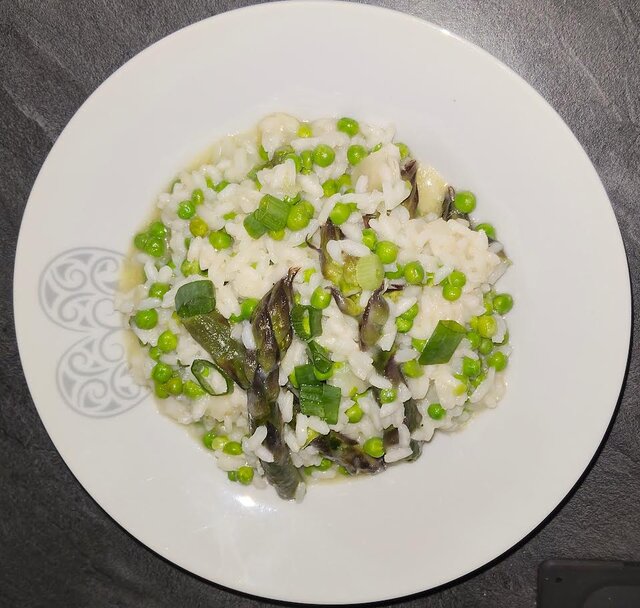 photo de Risotto petit-pois asperges