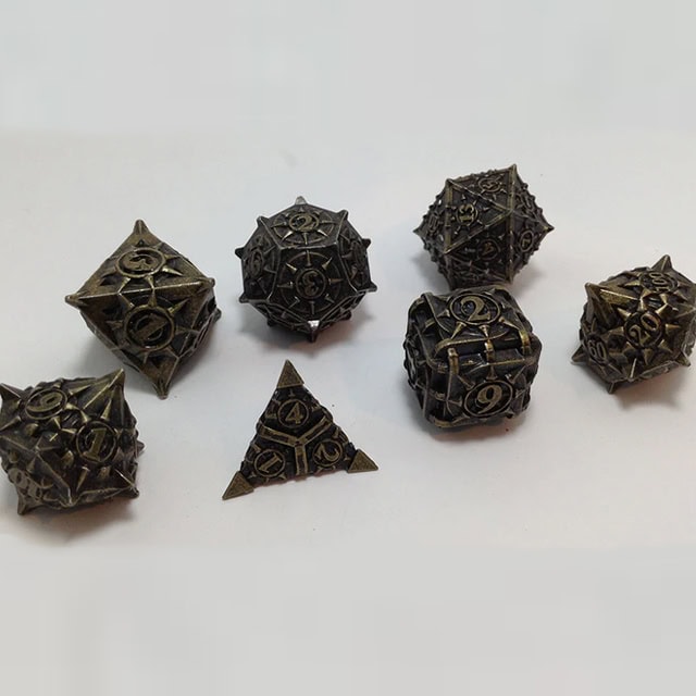Chaotic Dice - Metal Dice - Washed Gold