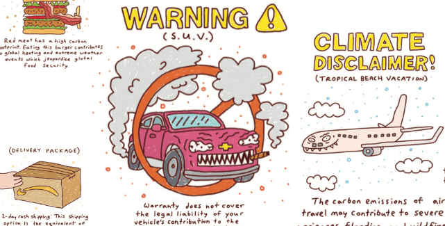 carbon footprint warning labels
