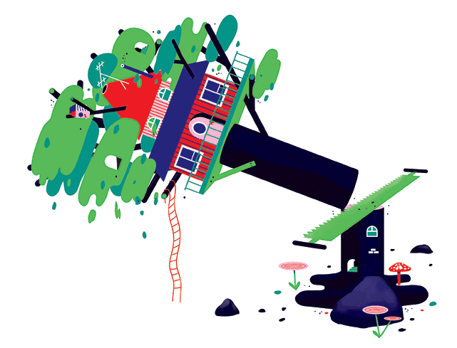 Treehouse Illustration by Adrian Forrow