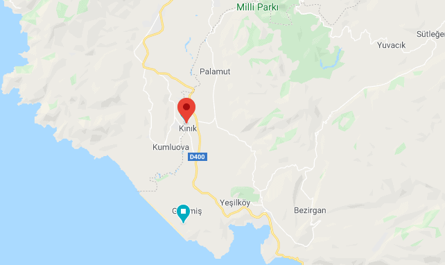 Xanthos vadisi haritası