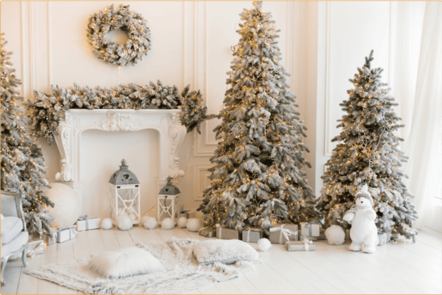 Weihnachtsbäume bei uns zu Hause