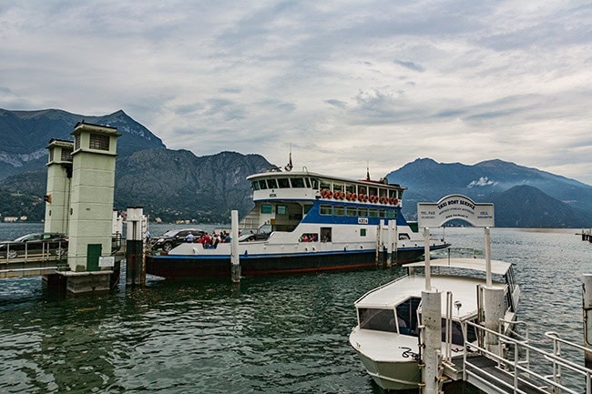 The ferry terminal in Bellagio