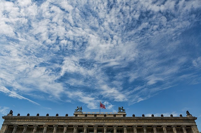 High above the Old Museum