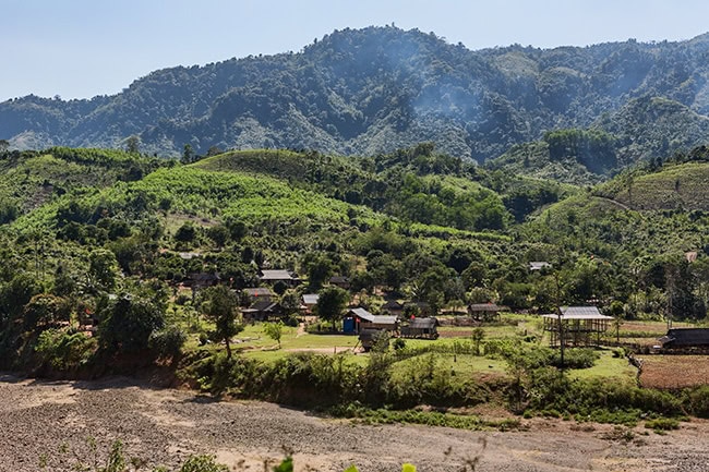 Small village over the river