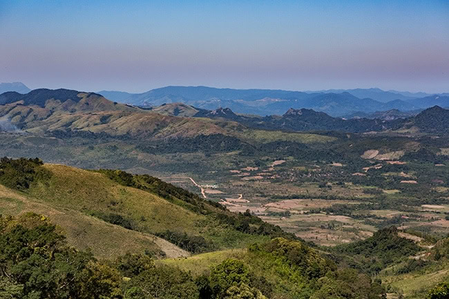 Looking down at Hương Hóa in the Quảng Trị Province