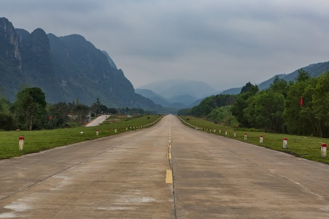 Finally open road toward the mountains