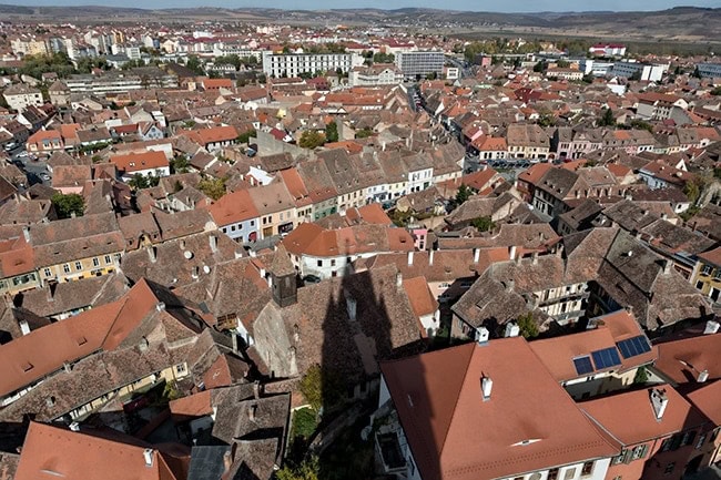 View from the Sibiu Lutheran Cathedral