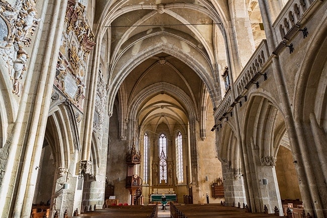 Inside the Sibiu Lutheran Cathedral