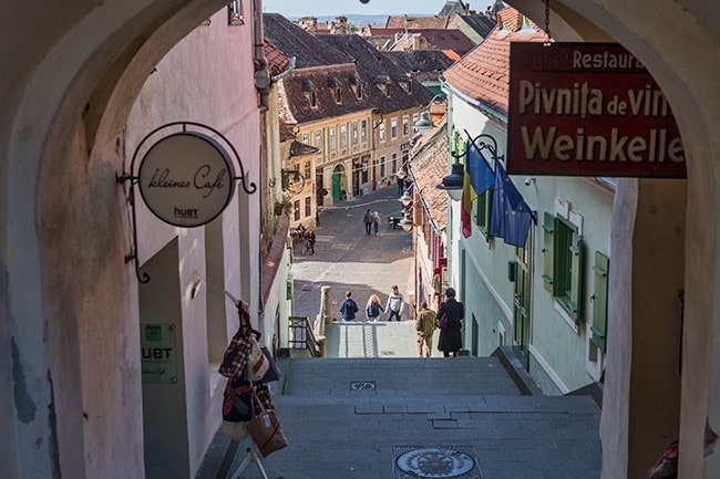 Stairs to the lower city