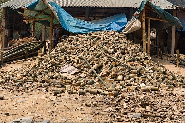 Bamboo chopsticks production