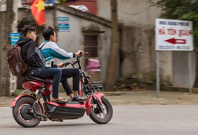 Riding home from school