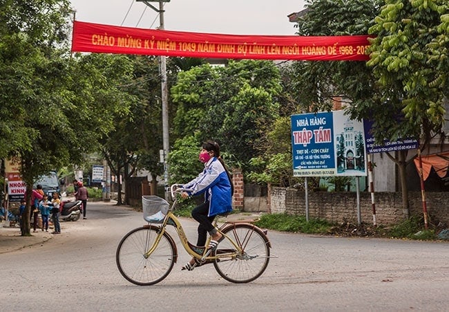 Girl on a bike