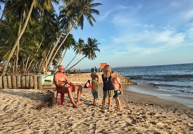 At the beach in Mũi Né