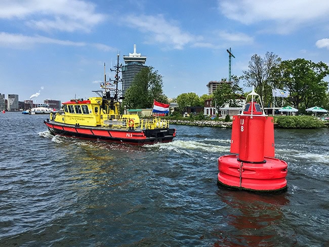 On the ferry to Amsterdam Centraal