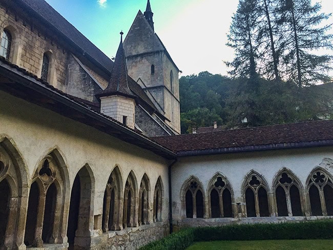 Inside the cloister in Saint Ursanne