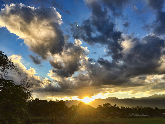 One of the last sunset in Pai for this winter