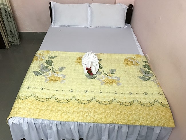 My bed at the Thanh An 2 Guesthouse in Hue