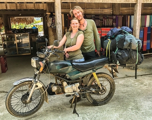 Gitte and Gieter on the way to Ninh Binh