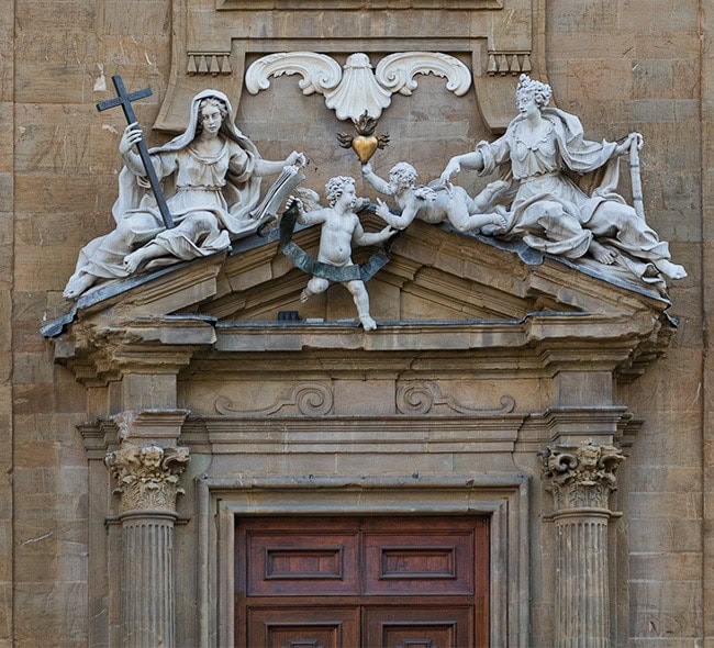 Detail above the door of the Complesso di San Firenze