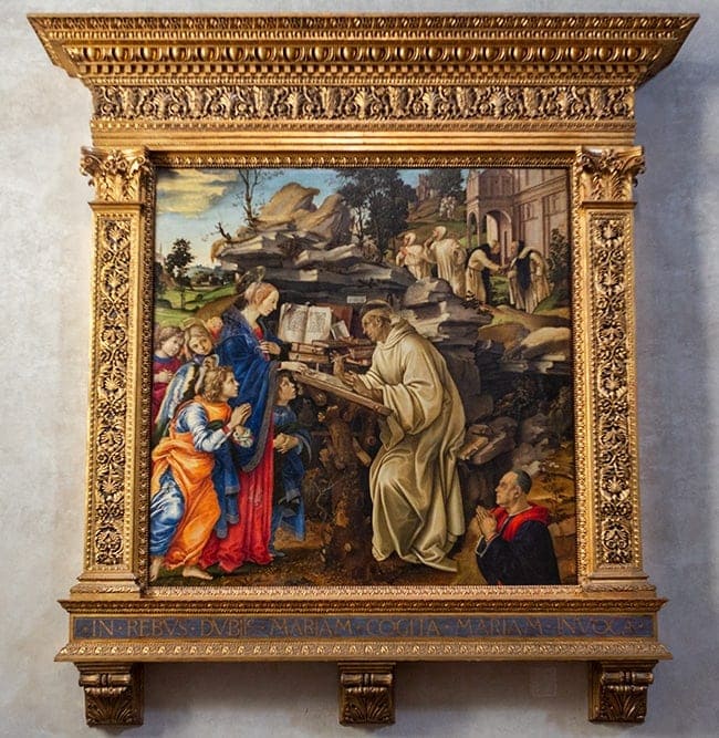 Apparition of the Virgin to Saint Bernard from Filippino Lippi