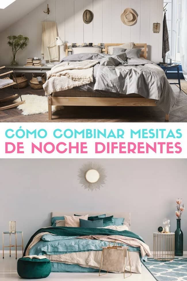 Cómo combinar mesitas de noche diferentes