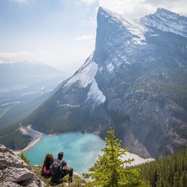 Exactly why you need travel insurance for Canada. High above in Canmore, Canada