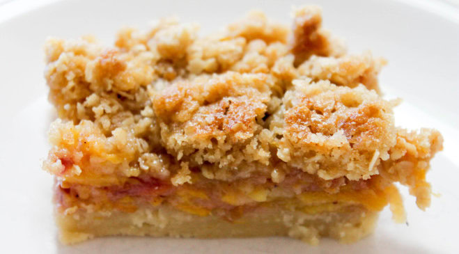 Spiralized Peach Pie Bars