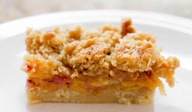 Spiralized Peach Pie Bars