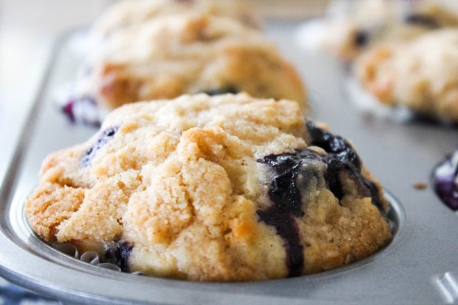 Blueberry Banana Streusel Muffins - A perfect breakfast treat using your fresh blueberries!